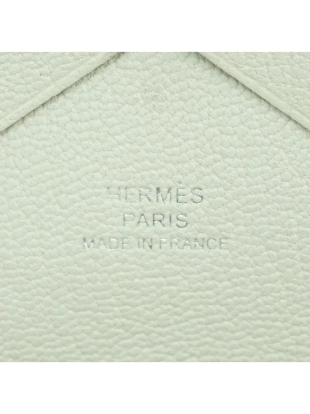 Hermes Coin Purse Calvi Duo Chevre Mysore Pearl Gray Silver